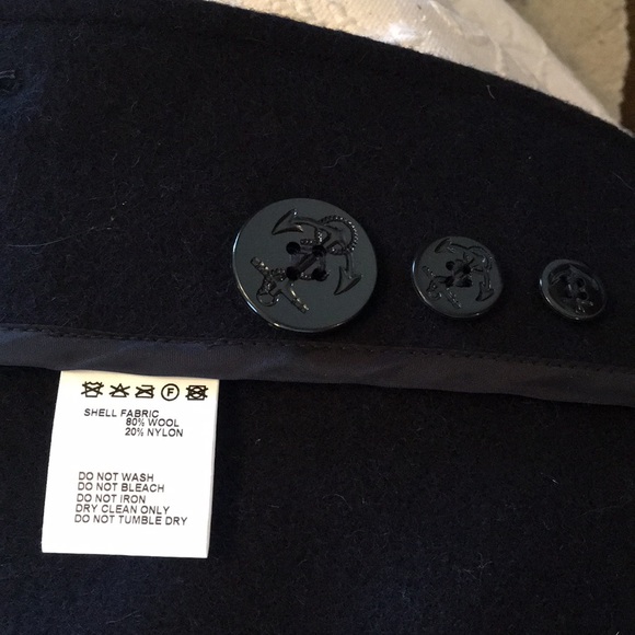 Wool blend Navy cape - Picture 6 of 6